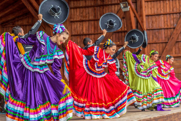 A group of Mexican dancers