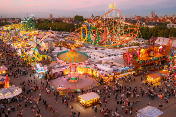 A group of people at a summer festival