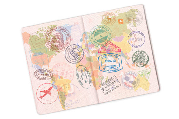 An international passport showing visa stamps