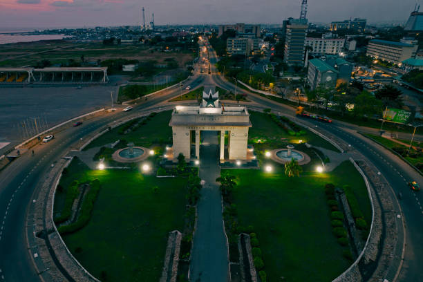 An aerial view of Ghana